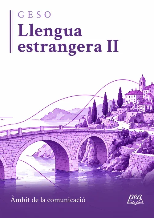 Portada del llibre Llengua estrangera II · Àmbit de la comunicació · GESO