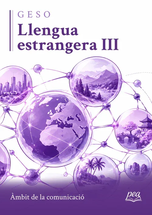 Portada del llibre Llengua estrangera III · Àmbit de la comunicació · GESO